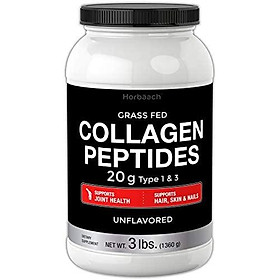 Collagen Powder (48 oz) | Collagen Peptides | Grass Fed, Paleo and Keto Friendly | Unflavored | Non-GMO, Gluten Free | Protein Packed Hydrolyzed Collagen Supplement by Horbaach