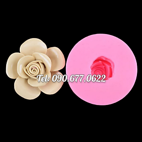 Mua Khuôn rau câu silicon hoa hồng nở cánh tròn - Loại 8 cm – Mã số 1979