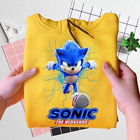 Áo khoác hoodie nhím xanh sonic màu vàng đủ size cho bé trai bé gái