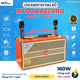 Mua Siêu Phẩm Loa Xách Tay MTMAX B82Pro  Hệ Thống 2 Bass Đôi 16  Thiết Kế 8 Nút Điều Chỉnh Chuyên Nghiệp  Kèm 2 Micro Không Dây Cao Cấp Hát Vang  Chống Rè  Hú  Bảo Hành 12 Tháng  Hàng Chính Hãng