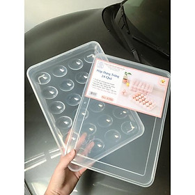 Hộp đựng trứng 24 quả có nắp đậy nhựa Việt Nhật , khay bảo quản trứng không bị vỡ chắc chắn