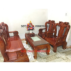 Mua Bộ bàn ghế gỗ Minh Đào Gỗ Xoan Ta Cột 10 ĐỒ GỖ TUẤN LONG