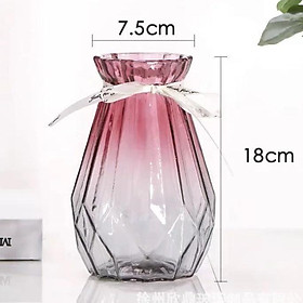 Mua Lọ hoa thủy tinh đa giác cổ nhỏ xinh xắn -18cm