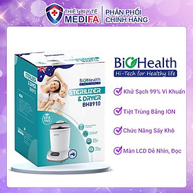 Máy tiệt trùng sấy khô bình sữa BioHealth BH8910 sử dụng công nghệ ION