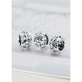Hình ảnh Combo 3 cái charm bạc chặn hạt họa tiết hoa văn - Ngọc Quý Gemstones