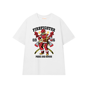 Áo T-shirt TEEHAY Lính cứu hoả Fire thun tay lỡ Form rộng Unisex
