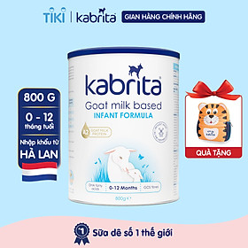 [QUÀ TẶNG BALO] Sữa dê Kabrita số 1 cho trẻ- Lon 800g