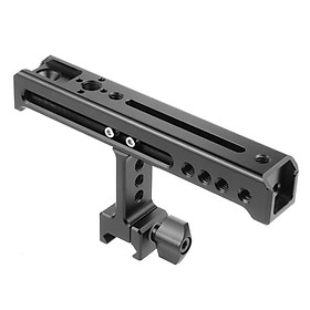 Camera Top Handle Grip 1/4" Holes Video Stabilizing Rig Cold Shoe Mount for Balance DSLR Camera Cage Monitor DIY Kit Metal