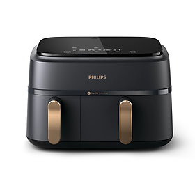 Mua Nồi chiên không dầu Philips 9 lít NA352/00 - 02 ngăn riêng biệt  - Hàng chính hãng
