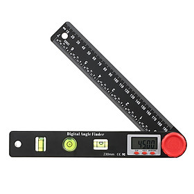 Digital Protractor Ruler Angle Finder, Protractor Ruler Level Tool, Multifunction Level Ruler 7 Inch, 3 Bubble Level Guage, Horizontal, Vertical Level Measuring with LCD Display