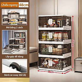 Mua Tủ Đựng Đồ Gấp Gọn  Đa Năng Nubie Ngang 48cm  Tủ Nhựa Lắp Ghép  Kèm Bánh Xe  Dễ Tháo Lắp  Nhựa PP