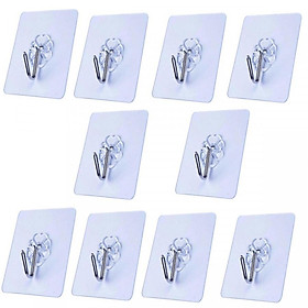 Mua Combo 10 móc dán tường trong suốt siêu chịu lực  chắc chắn  tiện dụng cho phòng bếp  phòng tắm