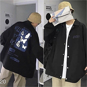 Áo khoác dù cardigan unisex form rộng nam nữ