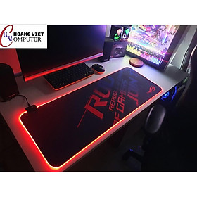 Mua Lót chuột cỡ lớn LED RGB   padchuột size lớn 800x300x4mm  mẫu ROG Gaming - SIÊU BỀN  SIÊU RẺ  SIÊU ĐẸP