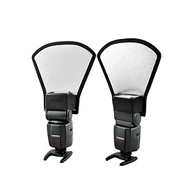Mua Tản Sáng Tai Gấu 2 Mặt Khuếch Tán Ánh Sáng Với Mặt Tráng Bạc Cho Đèn Flash Rời Máy Ảnh DSLR