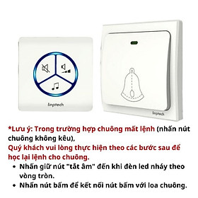 Chuông Cửa Không Dây Không Dùng Pin Thông Minh Chống Nước LINPTECH