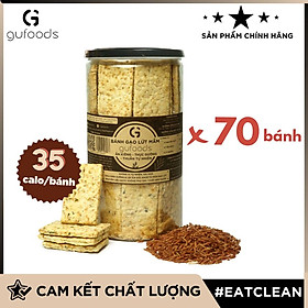 Bánh gạo lứt mầm GUfoods (bánh mầm) - Giàu GABA tự nhiên, Hỗ trợ ăn kiêng, Thực dưỡng, Thuần chay (150g/250g/500g) - Bánh kẹo Tết - Quà Tết