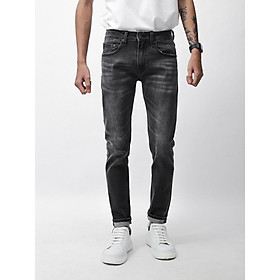 Quần jean xám wash DF form slimfit - 221216 LASTORE MENSWEAR