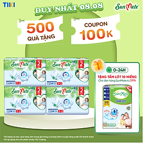 Combo 4 tã dán người lớn sunmate xa2 mới size m-18+2 miếng