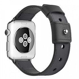 Mua Dây đồng hồ Apple Watch  dây da Handmade 04 khóa thép không gỉ cho Apple Watch