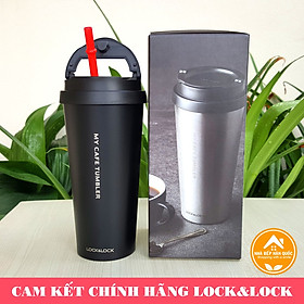 Ly giữ nhiệt Lock&Lock clip tumbler LHC4151 540ml kèm ống hút