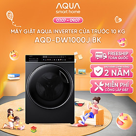 Mua Máy giặt lồng ngang Aqua Inverter 10kg AQD-DW1000J.BK - Bảo hành 2 năm - Hỗ trợ lắp đặt - Hàng chính hãng