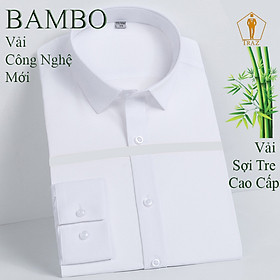 Áo Sơ Mi Nam Trơn Dài Tay Vải Sợi Tre Bambo Cao Cấp