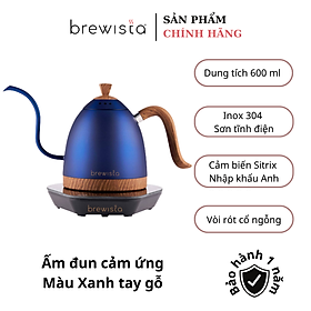 Ấm đun cảm ứng chuyên dụng rót cà phê Kettle 600ml - Cyanotic Blue (Chính hãng Brewista)