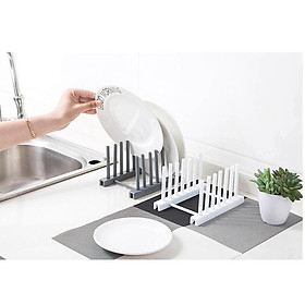 Khay đựng đĩa chữ T chất liệu nhựa cao cấp, giúp xếp gọn gàng cho không gian bếp