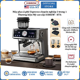 Máy pha cà phê Espresso chuyên nghiệp thương hiệu Mỹ cao cấp HiBREW H7A - Hàng Chính Hãng