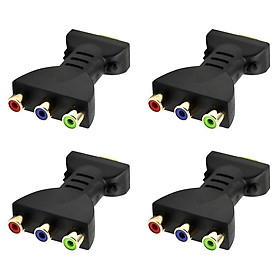 4Pcs HDMI Male to 3 RCA Video Audio Adapter RGB Component Connector for HDTV