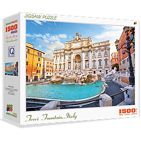 Bộ tranh xếp hình cao cấp 1500 mảnh ghép (60x100cm) – Trevi Fountain, Italy