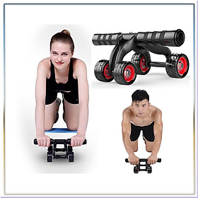 Con Lăn Tập Bụng 4 Bánh + Đệm Lót