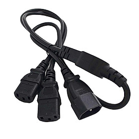 1m IEC 320 C14 To 2 C13 AC Power Extension Cord For PC Computer PDU UPS