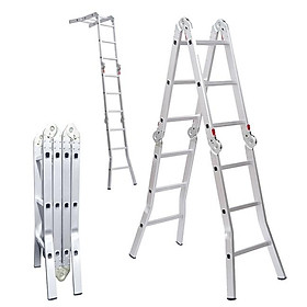 Thang nhôm gấp 4 khúc Nikita Nik54A chân choãi