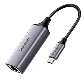 Ugreen UG50737CM199TK 10cm màu xám đầu chuyển USB Type C sang LAN 10 100 1000M gigabit Ethernet - HÀNG CHÍNH HÃNG