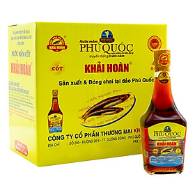 Nước mắm Phú Quốc Khải Hoàn - 43 độ đạm, thùng 6 chai 205ml