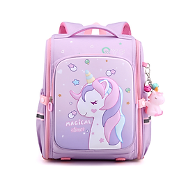 Balo học sinh tiểu học siêu nhẹ chống gù chống nước cao cấp phong cách mới - tím