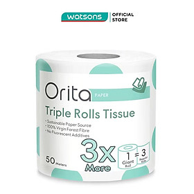 Giấy Cuộn Orita Triple Rolls Tissue 50meters/roll