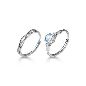 Nhẫn bạc đính đá phiên bản hàn quốc, nhẫn bạc nữ cao cấp - n2640 - bảo ngọc jewelry
