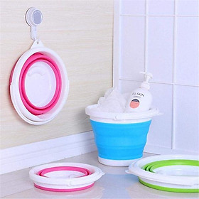 Mua Xô chậu gấp gọn bằng chất liệu silicon cao cấp - có móc treo tiện lợi