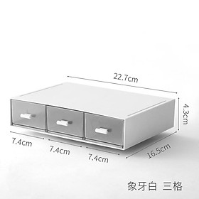Mua Hộp đựng đồ trong suốt nhiều ngăn để bàn Hộp ngăn kéo thiết kế đơn giản tiện dụng kệ để bàn trong suốt có thể xếp chồng