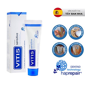Kem Đánh Răng Vitis Sensitive 100ml – Giảm Ê Buốt, Hỗ Trợ Tái Tạo Men Răng - Nhập Khẩu Tây Ban Nha