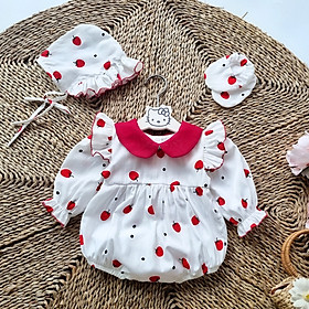 Body bé gái sơ sinh trái dâu đỏ xinh xắn 3-13kg