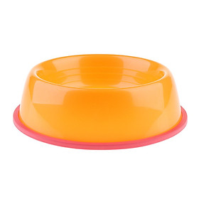 Plastic Pet Dog Feeder Cat Water Bowl Feeding Bowl Dish Container Clear