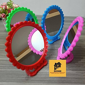 GƯƠNG TRÒN TRANG ĐIỂM CÓ ĐẾ DỰNG TIỆN DỤNG