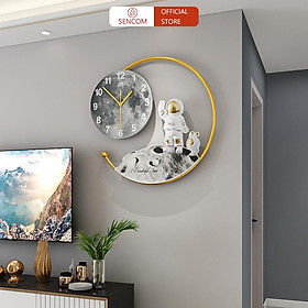 Mua Đồng hồ treo tường phòng khách độc đáo SENCOM  đồng hồ trang trí decor phong cách Bắc Âu - JT21144-50