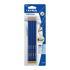 Bút Chì Đen Lyra Robinson HB/2 (4 Chiếc/Vỉ)