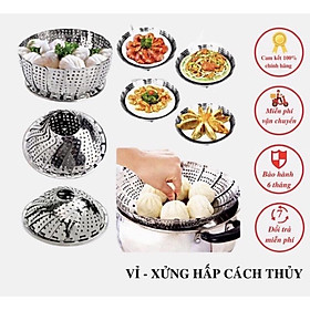 Mua VỈ HẤP ĐA NĂNG XỬNG HẤP CÁCH THUỶ INOX304 THIẾT KẾ GẤP GỌN