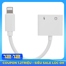 Cáp Chuyển Đổi Từ Lightning Sang 2 Cổng Lightning Sạc Và Tai Nghe Cho iPhone